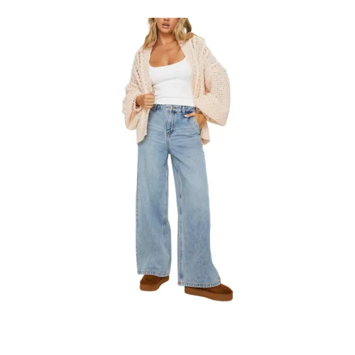 PRINCESS POLLY ABNER CABLE CARDIGAN Knitwear Women's BEIGE/Beige