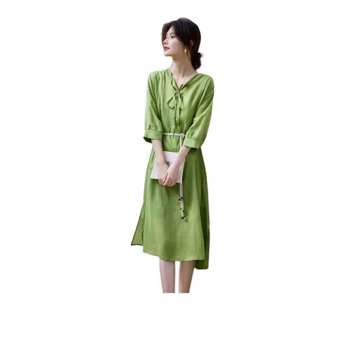 XWI Long Sleeved Dresses Women's Green