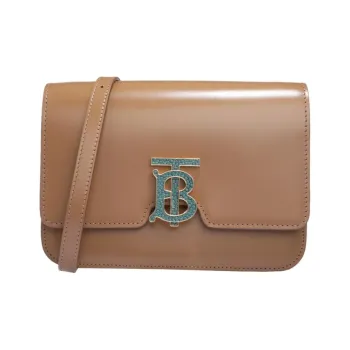 Burberry Leather Small Square Bag Shoulder Bag Crossbody Bag Women's Brown