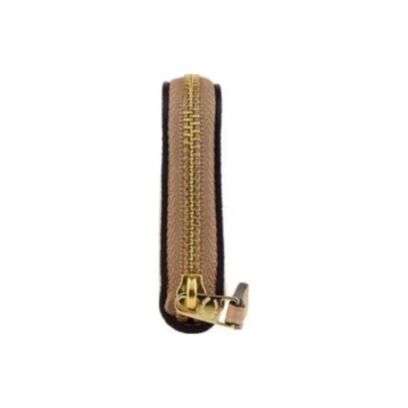 COACH Leather Paneled Canvas Coin Purse Wallet Women's Beige Brown-2