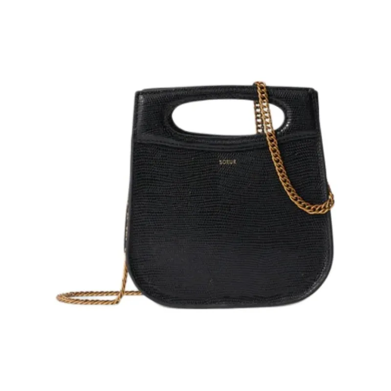 SOEUR One Shoulder Handbags Buffalo Leather Mini Women's Black-0