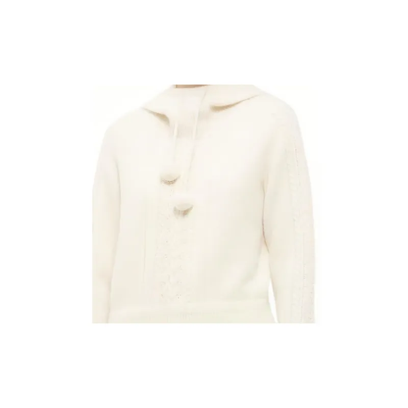 CHANEL Cashmere Sweater Women's White-2