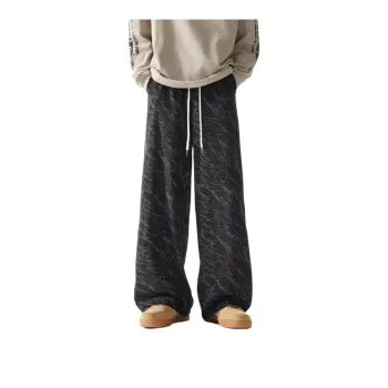 PAINT STAIN Casual Pants Unisex Black