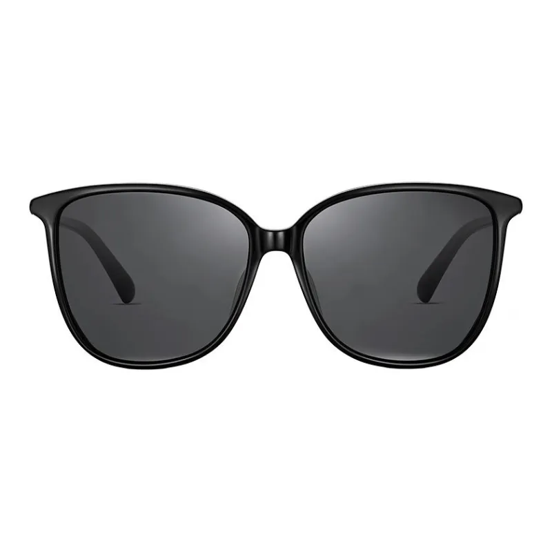 LOHO Plate Frame Square Travel Driving UV Protection Sunglasses Women's Black Ecru-5