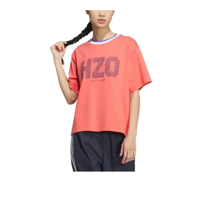 Adidas T Shirt Women's Orange Red-1