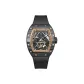 Black Case Black Dial Black Rubber Strap