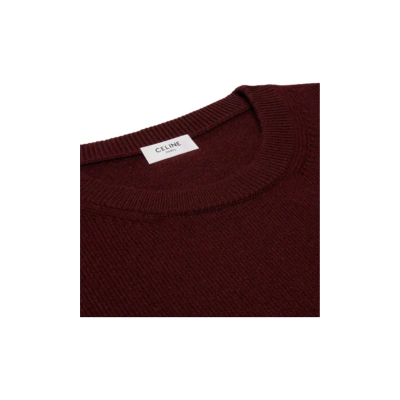CELINE Logo Detailed Crewneck Knit Sweater-3
