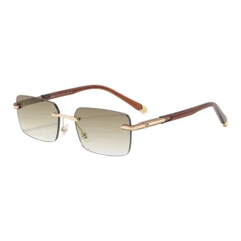 Sagawa Metal TR/Memory Plastic Square Sunglasses Unisex