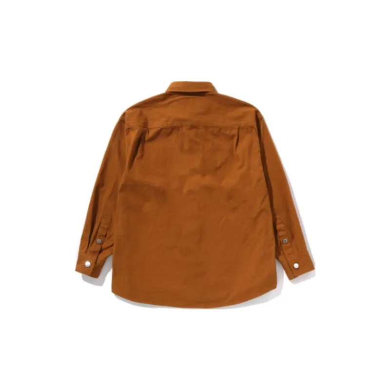 Bape Bathing Ape Logo Canvas L/S Work Shirt-3