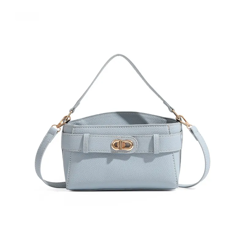 SEPTWOLVES PU Handbag Small Size Women's White/Black/Khaki/Blue/Brown-5