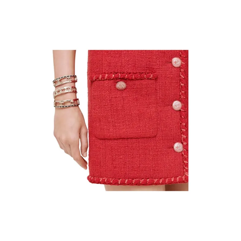 CHANEL SS22 Sleeveless Dress Women's Red-3