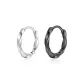 Silver Black Mobius Earrings Alloy[1 Pair]