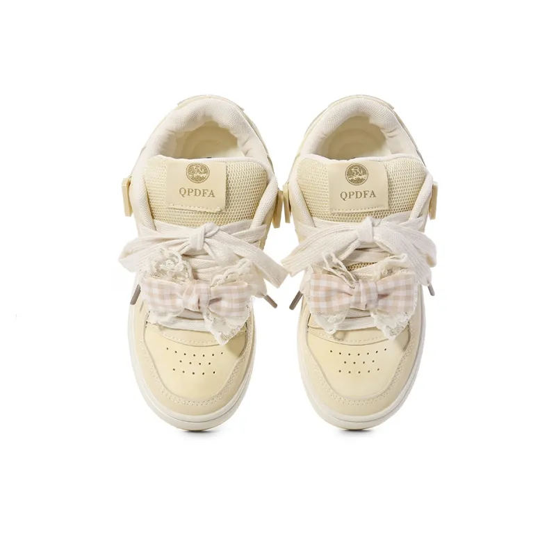 Lovely You Coverage Lightweight Slip-Resistant Low-Top Skateboard Shoes Women's Almond Yellow-9