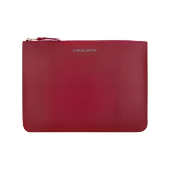CDG Cow Leather Wallet Large Size Men's Red