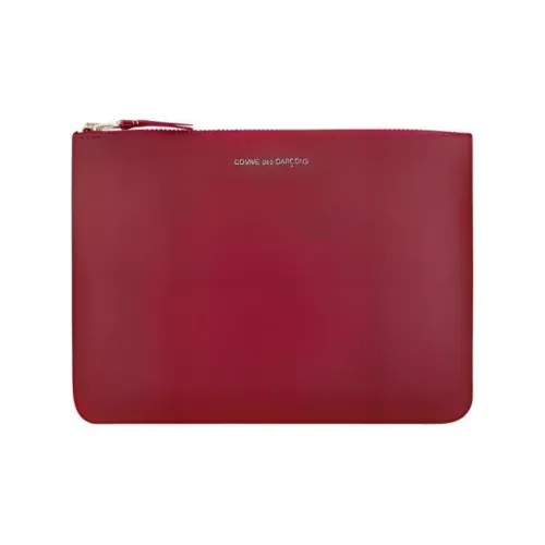 CDG Cow Leather Wallet Large Size Men's Red
