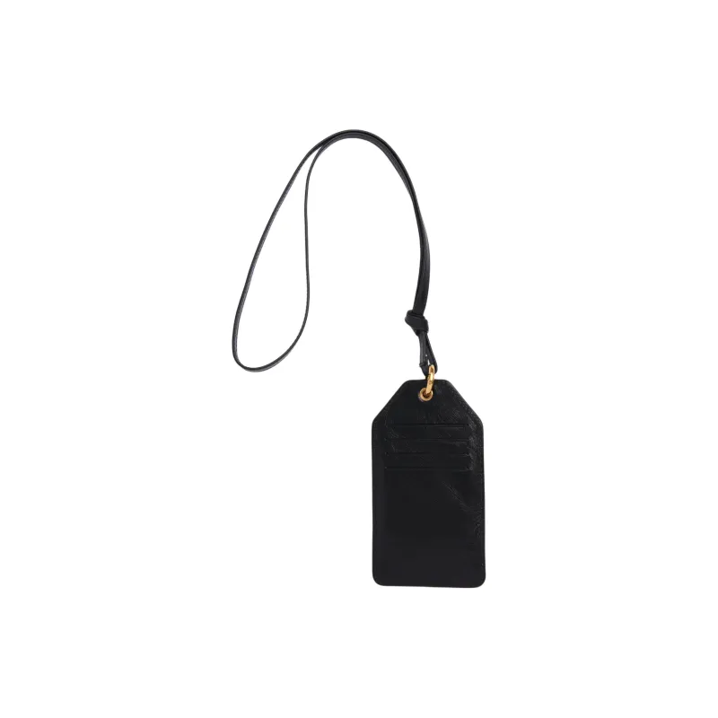 Chloe Buffalo Leather Coin Purse, Card Holder Women's Black-1