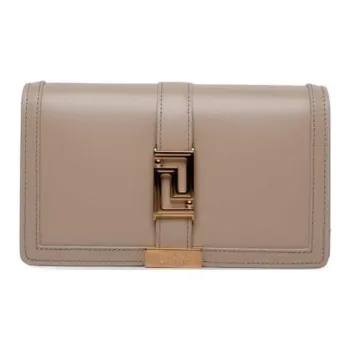 FANSIZHE Greca Goddess Lambskin Wallet Mini Women's Light Brown