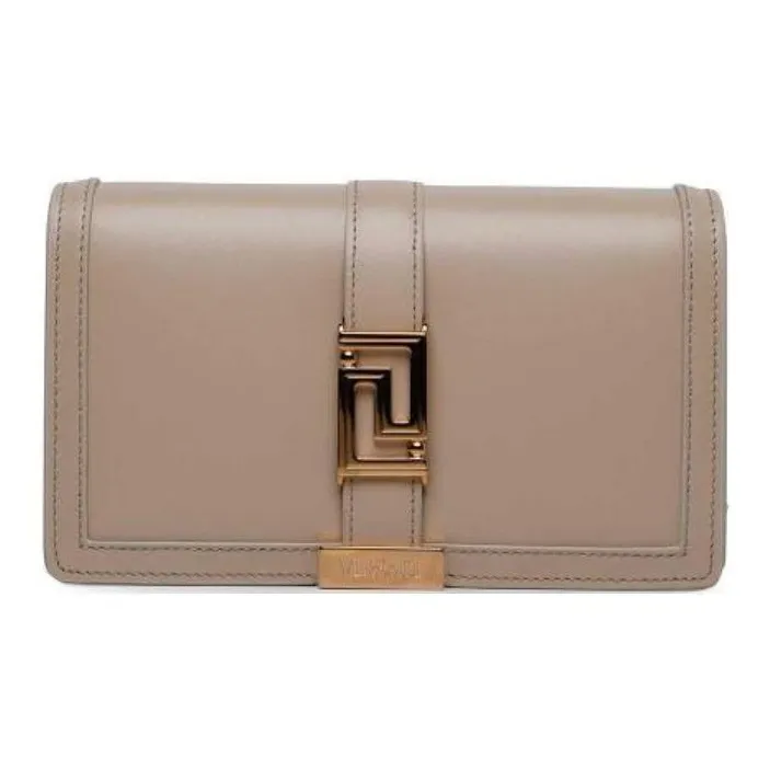 FANSIZHE Greca Goddess Lambskin Wallet Mini Women's Light Brown-0