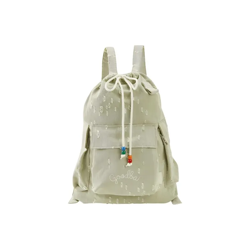 GOOD BAI Cotton Backpack Unisex Washable Green-0