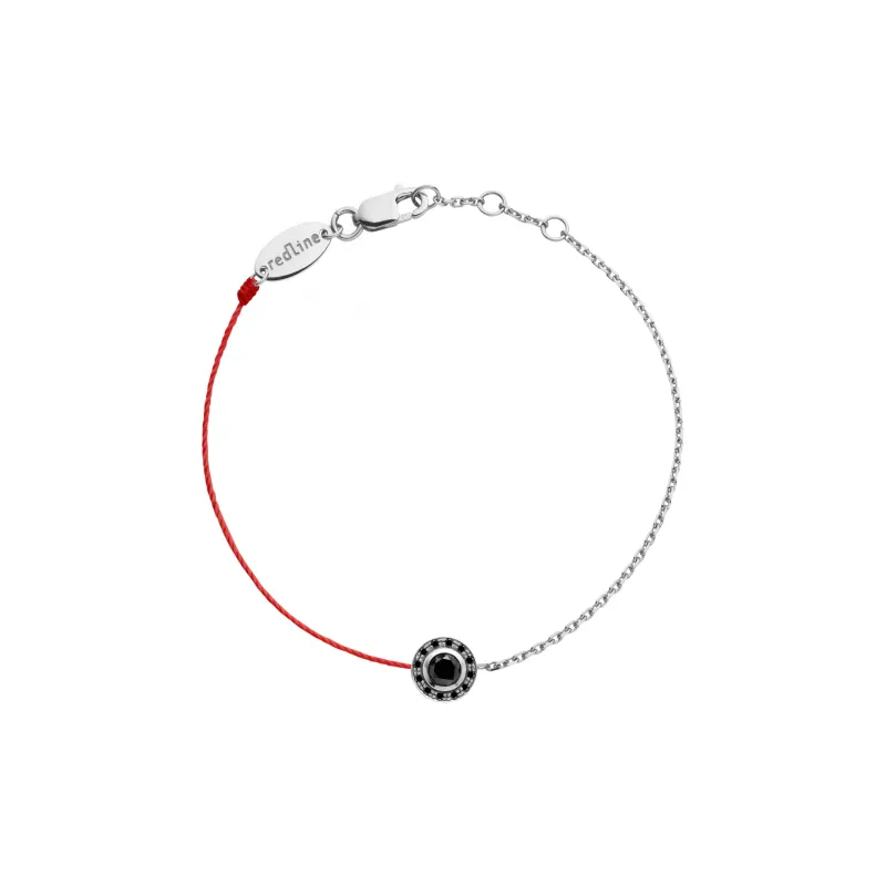 Redline White Gold Diamond Bracelets Men's Black-0