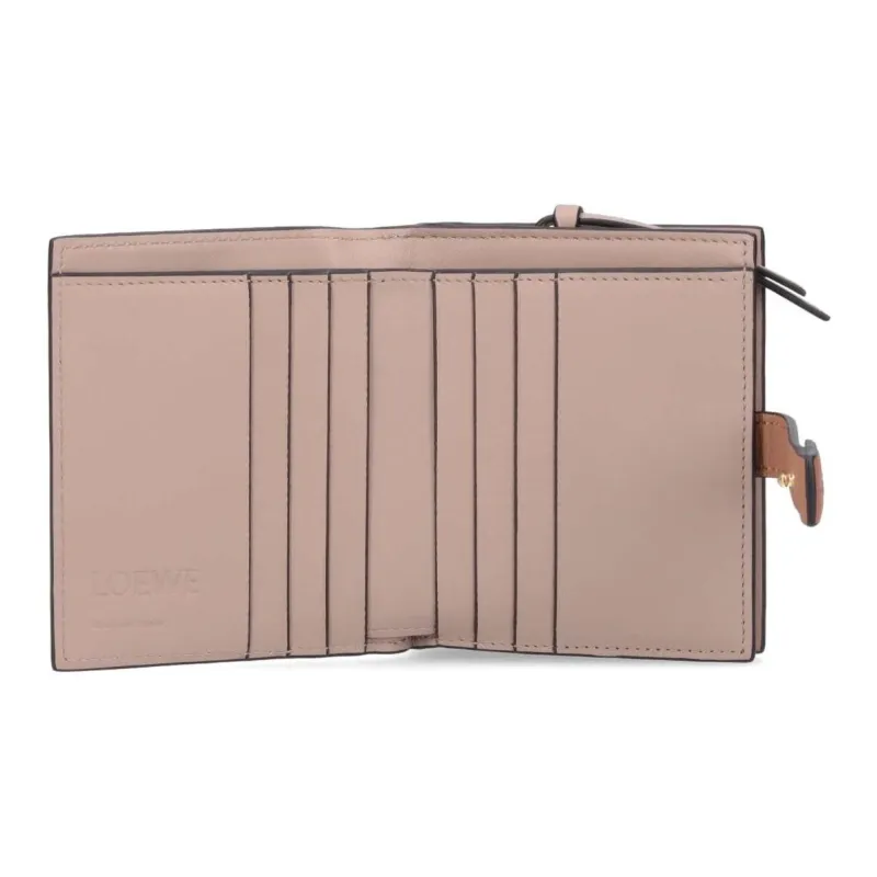 LOEWE Calfskin Wallet Women's Brown-2
