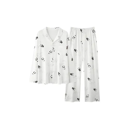 XIAFENYAN Pajama Set Unisex White