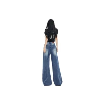 Oudifu Jeans Women's Vintage Blue