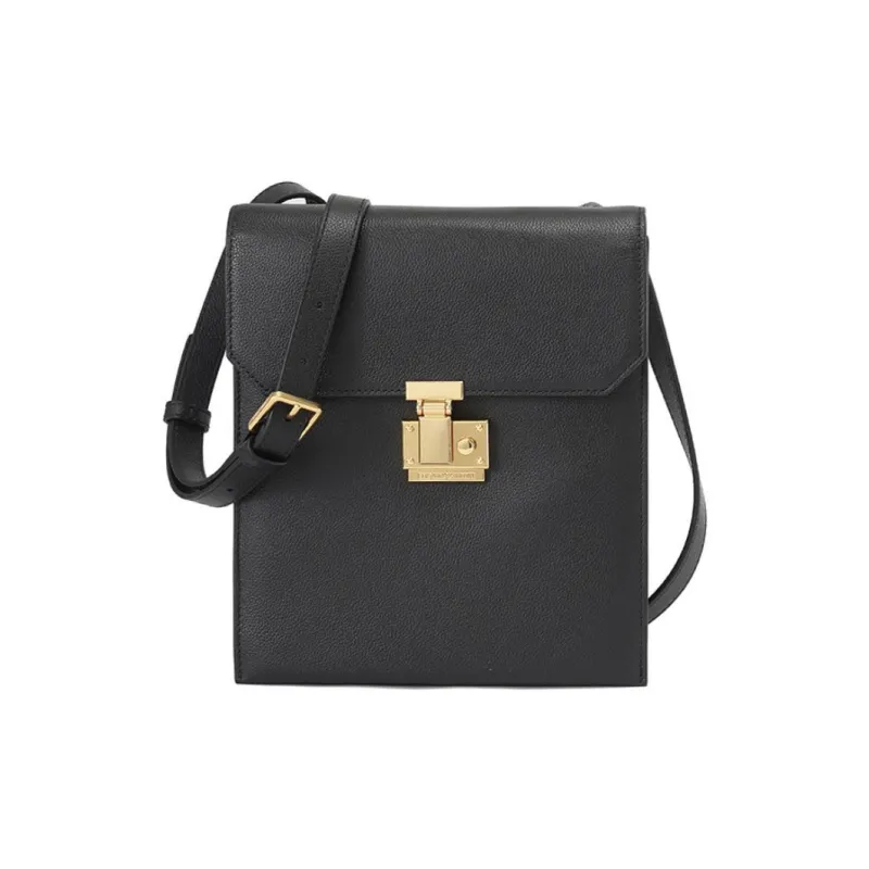EMPORIO ARMANI Cow Leather Shoulder Bag, Crossbody Bag Men's Black-0