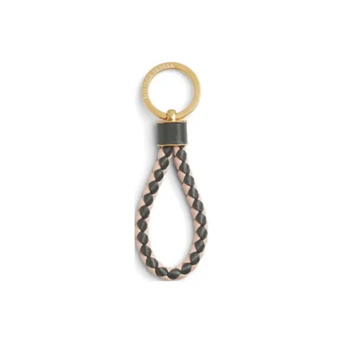 Bottega Veneta Sheepskin Keychains Women's Gray/Pink
