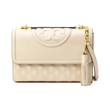 TORY BURCH Fleming Sheepskin Crossbody Bag, Shoulder Bag Women's Cream White
