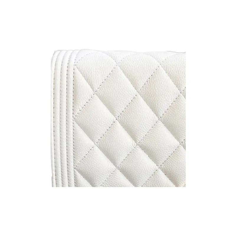 CHANEL LEBOY Grained Embossed Cow Leather Mahjong Bag Shoulder Bag Crossbody Bag Regular Women's White-3