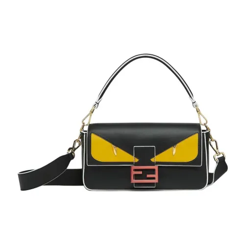 FENDI Calfskin Handbag Women's Black