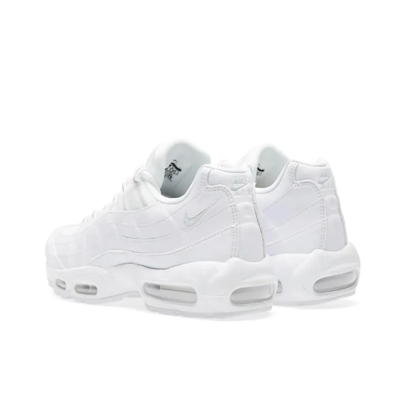 Nike Air Max 95 Anti Slip Wear Resistant Low Top Casual Running Shoes Unisex White-3