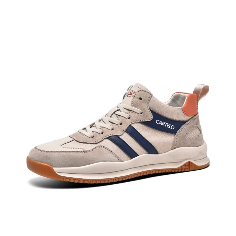 CARTELO Height Increasing Wear Resistant Lightweight Slip Resistant Mid Top Casual Shoes Men's-1