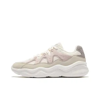 Erke Anti Slip Wear Resistant Low Top Casual Shoes Women's Beige Pink