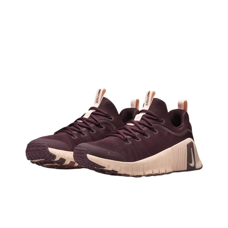 Nike Free Metcon 6 Anti Slip Wear Resistant Low Top Training Shoes Women's Red-2