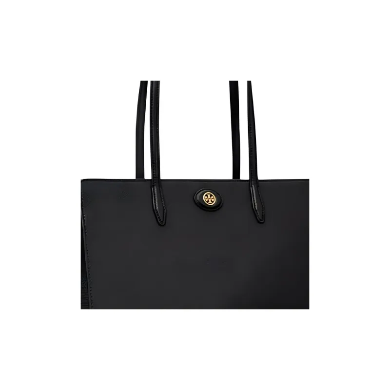 TORY BURCH Robinson Leather Tote Bag, Shopping Bag, Shoulder Bag, Handbag Tubas Women's Black-3