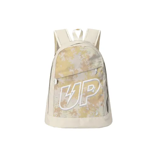TURN UP Nylon Backpack Unisex Ecru/Black