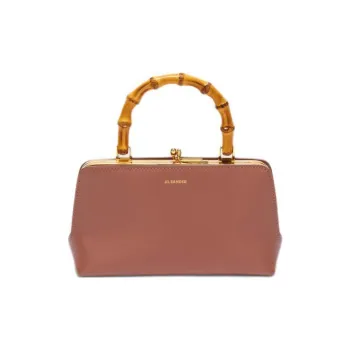 JIL SANDER Calfskin Shoulder Bag, Crossbody Bag, Handbag Mini Women's Cherry Wood Color