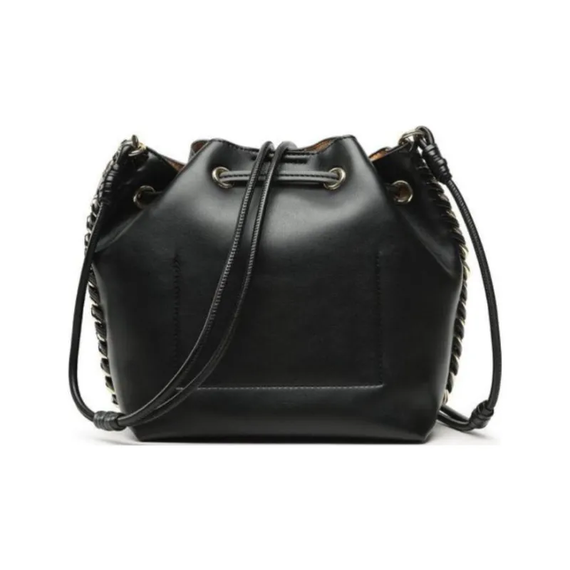 LOVE MOSCHINO Polyurethane Bucket Bags Shoulder Bag Crossbody Bag Handbag Women's Black-2