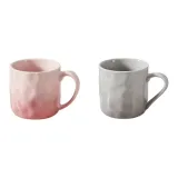 Handheld Ceramic Fine Handle Cup (Gradient Pink+Gradient Gray)