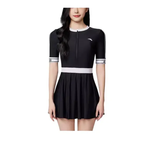 Anta One piece Swimsuit Women's Basic Black/Pure White