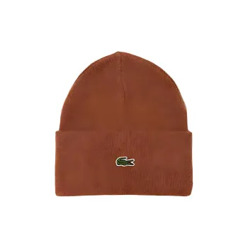 LACOSTE Wool Beanies Unisex Brown