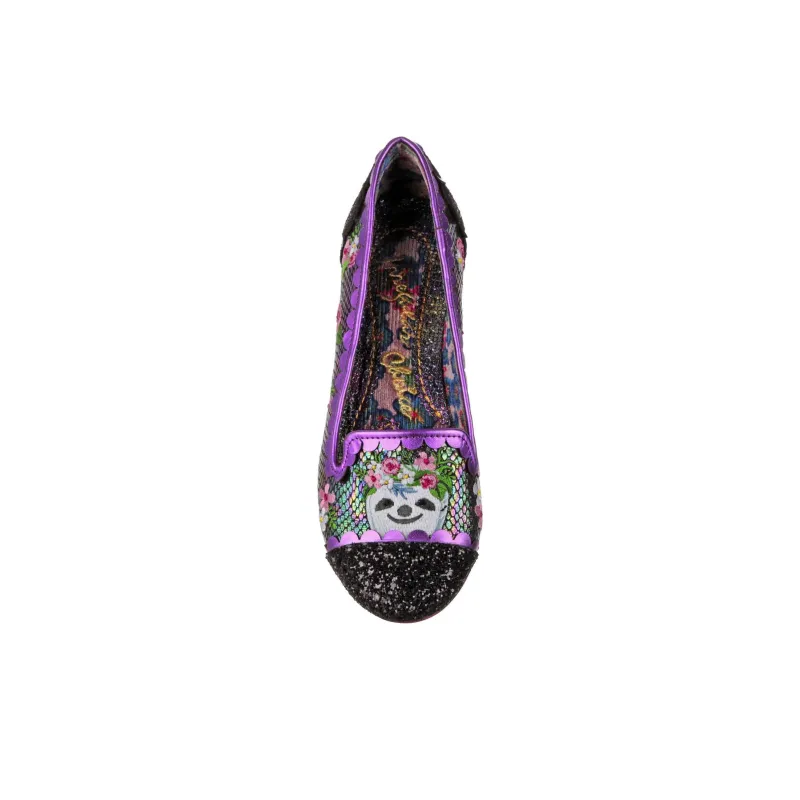IRREGULAR CHOICE Slow Much Love Casual Single Shoes Women's Black Purple-3