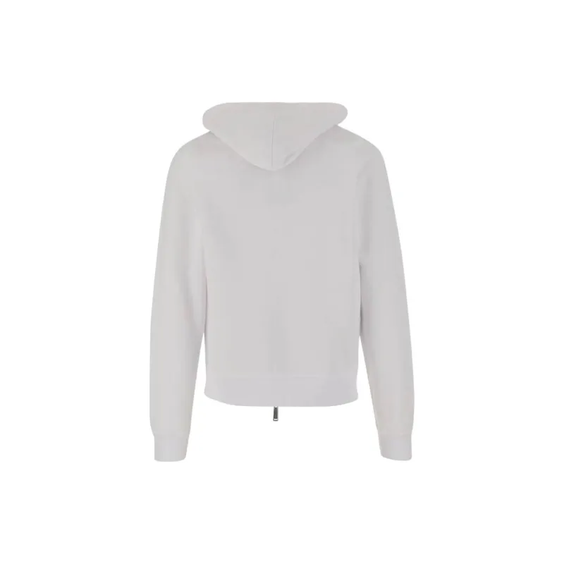 DSQUARED 2 Logo Printed Zip Up Drawstring Hoodie-1