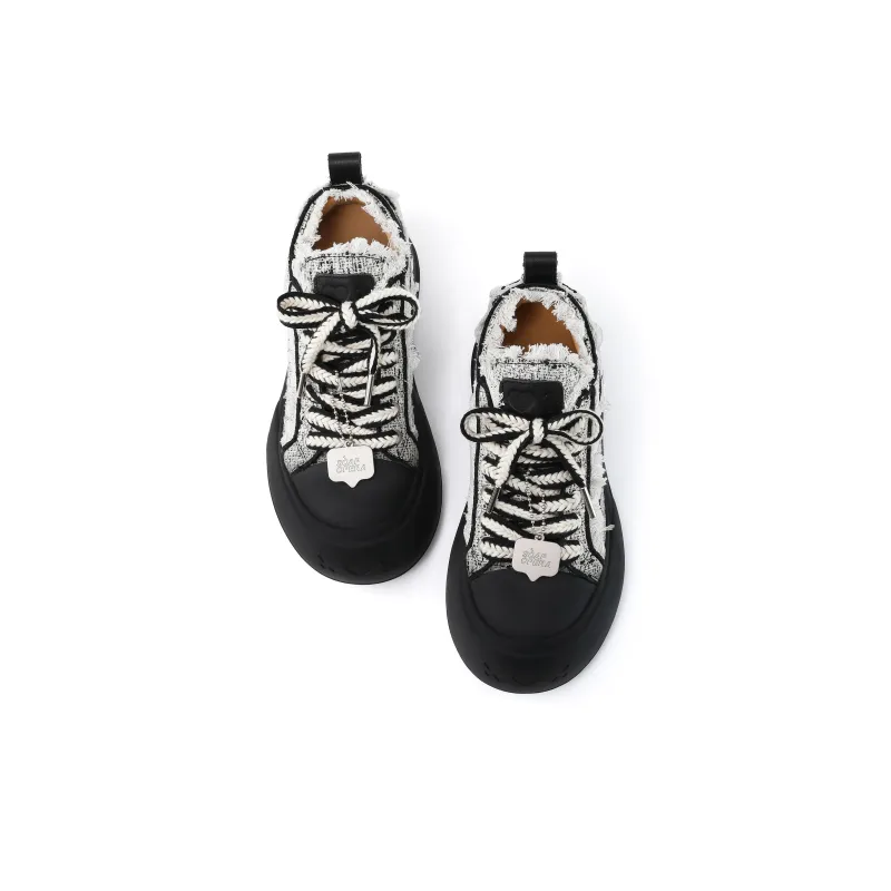 SOAP OPERA Anti Slip And Wear Resistant Height Increasing Low Top Canvas Skateboard Shoes 5cm Unisex Box-4