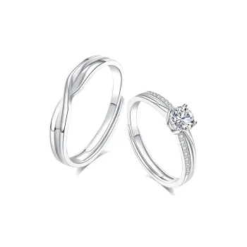 BLANK IN BLANK Zircon Rings Unisex Girlfriend's Birthday Commemoration Anniversary Box