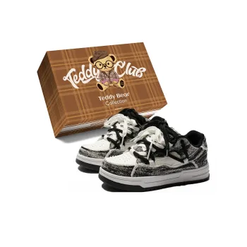 Teddy Bear Collection Anti Slip And Wear Resistant Balance Coverage Low Top Skateboard Shoes Unisex