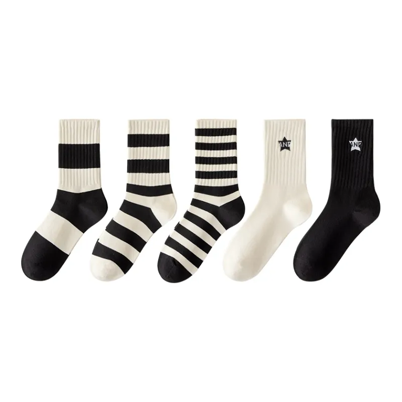 Lan Miao Mid Calf Socks Women's 5 Pack-17