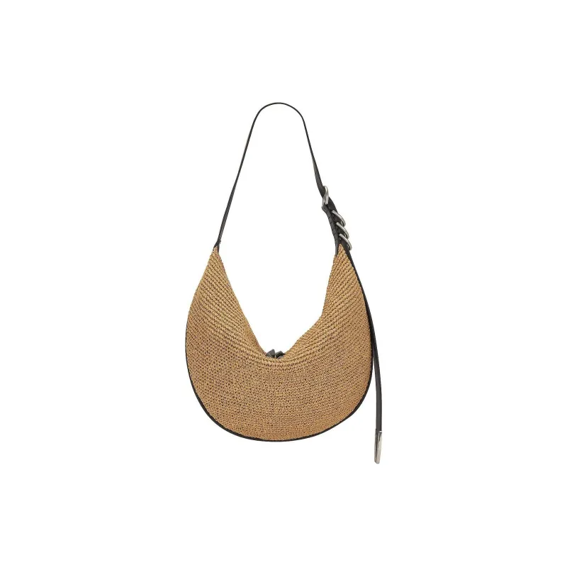 RAG&BONE Straw Woven Hobo Bag Shoulder Bag Women's Beige-2